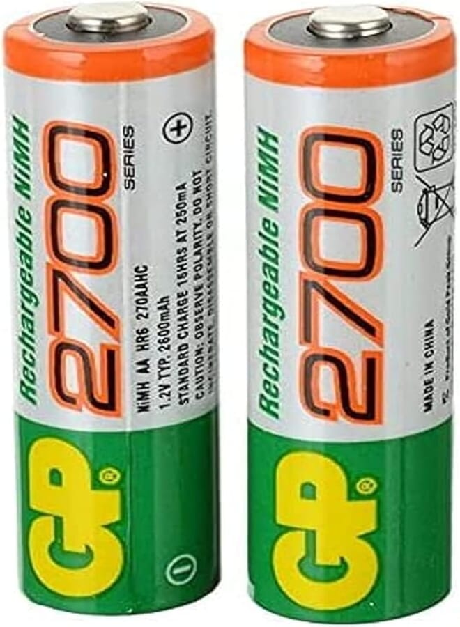 GP 2 AA Rechargable Batteries 2700 Mah